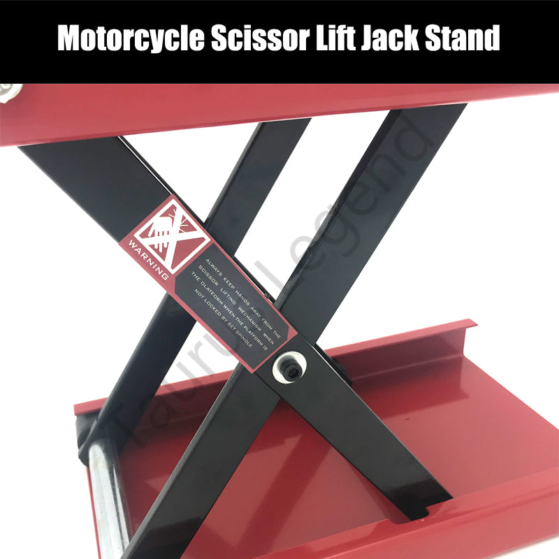 500kg Motorcycle Scissor Jack 9-37cm ATV Motorbike Lift Antiskip Platform Bench