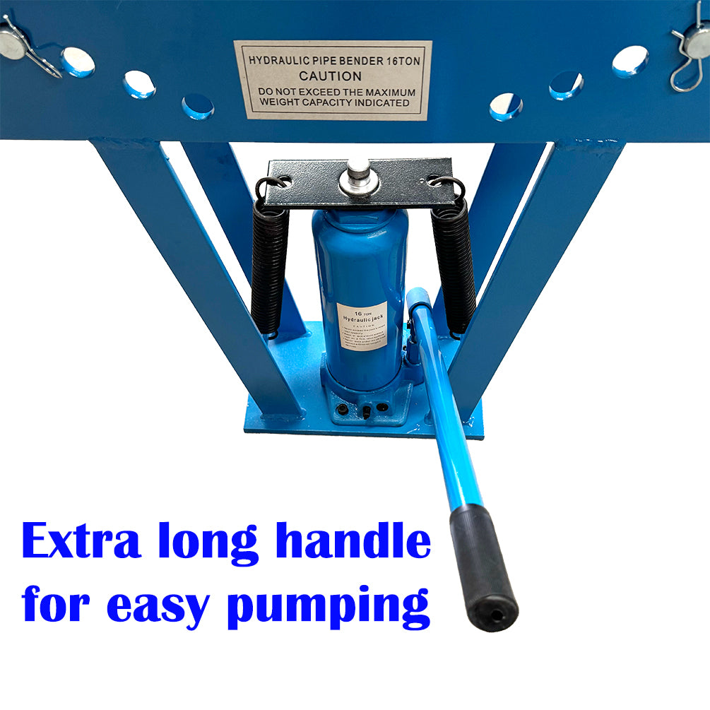 16 Ton Hydraulic Pipe Bending Machine Portable Pipe Bender with 8 Dies