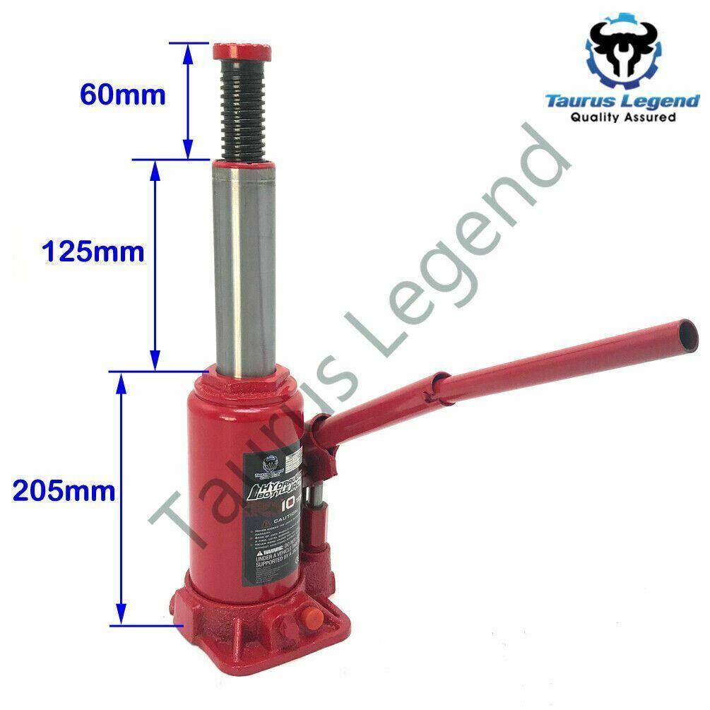 10 Ton High Quality Hydraulic Bottle Jack Car Van Truck Caravan W/ Safety Valve