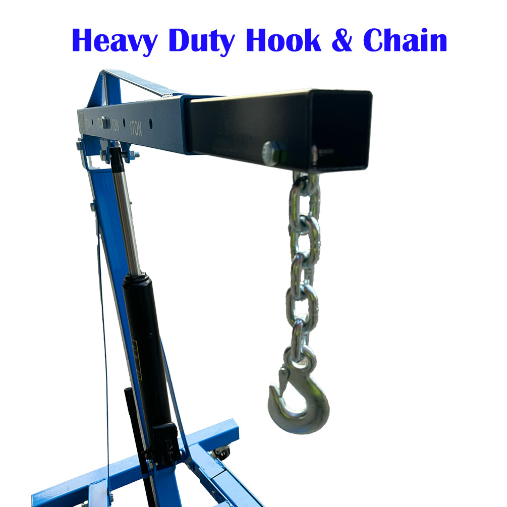 Taurus Legend 2 Ton Engine Crane 2000kg Blue Folding Hoist Heavy Duty