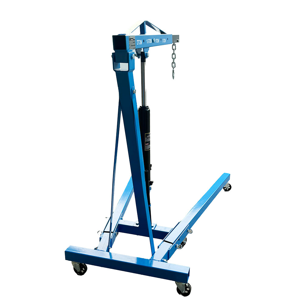 Taurus Legend 2 Ton Engine Crane 2000kg Blue Folding Hoist Heavy Duty