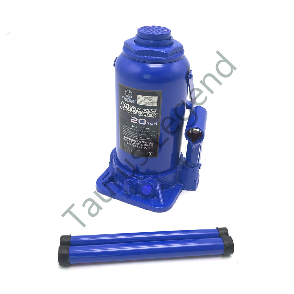 20 Ton Hydraulic Cylinder Bottle Jack Car Van Truck Caravan W/ Safety Valve Blue
