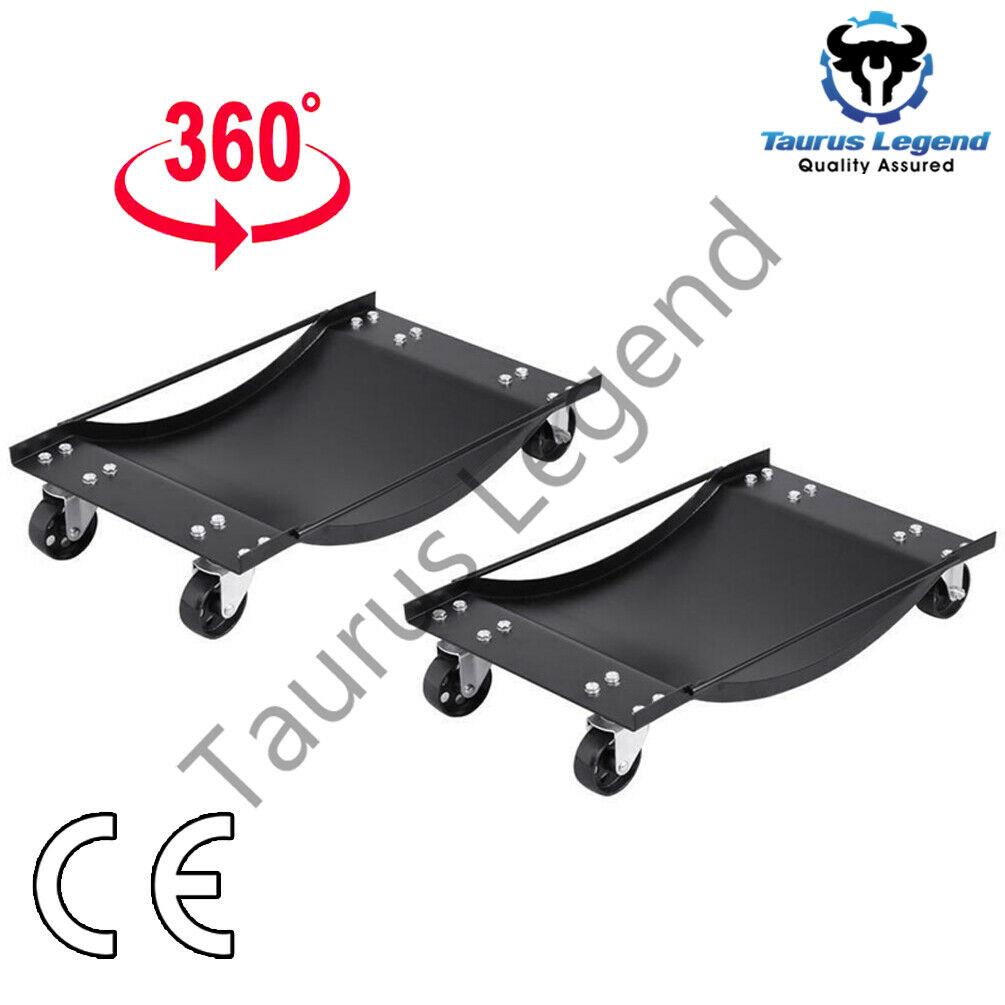 4PC Car Wheel Dolly Vehicle Positioning Jack Transport Trolley Mover 1820kg Load
