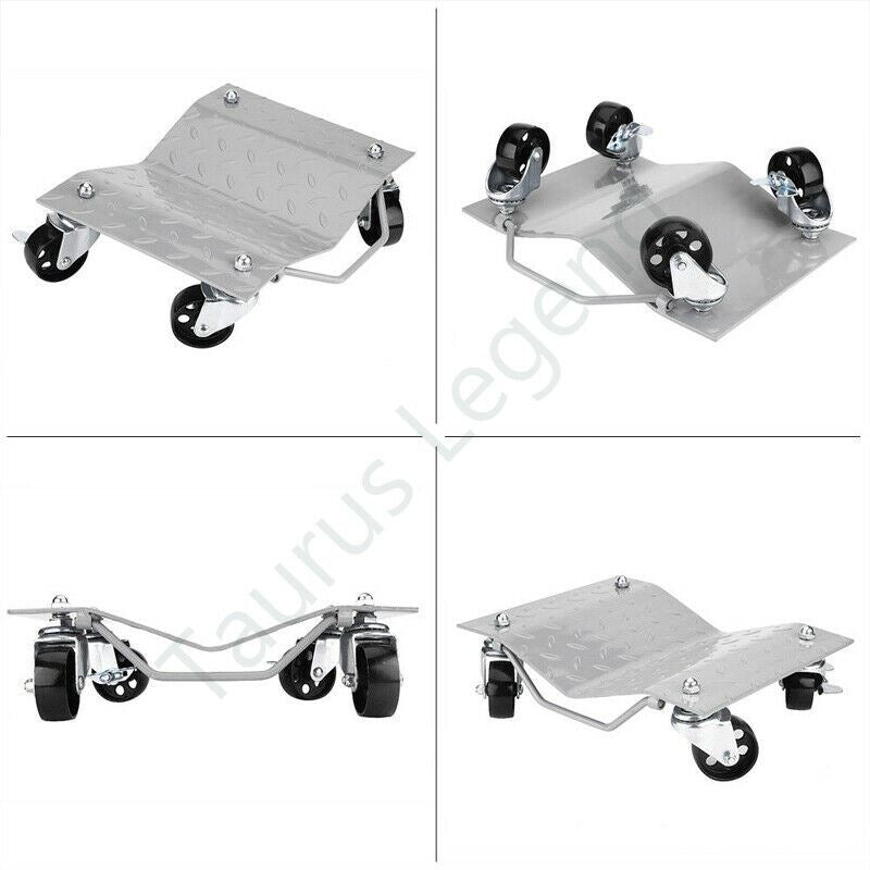 4PC Car Wheel Dolly Vehicle Positioning Jack Transport Trolley Set 2720kg Load