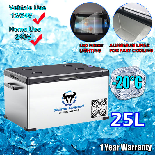25L Portable Car Fridge Freezer for Camping SUV Truck 4WD Caravan Boat 12/240V
