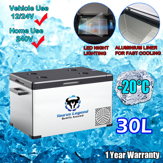 30L Portable Car Fridge Freezer for Camping SUV Truck 4WD Caravan Boat 12/240V