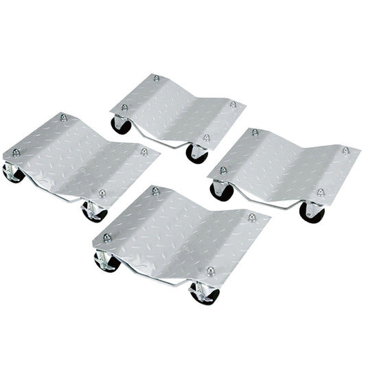 4PC Car Wheel Dolly Vehicle Positioning Jack Transport Trolley Set 2720kg Load