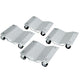 4PC Car Wheel Dolly Vehicle Positioning Jack Transport Trolley Set 2720kg Load