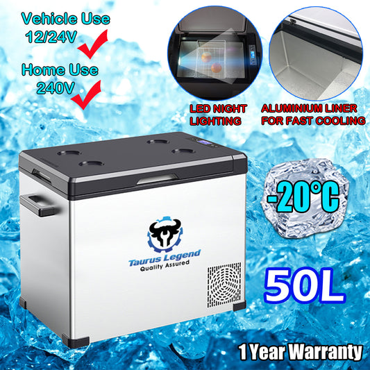 50L Portable Car Fridge Freezer for Camping SUV Truck 4WD Caravan Boat 12/240V
