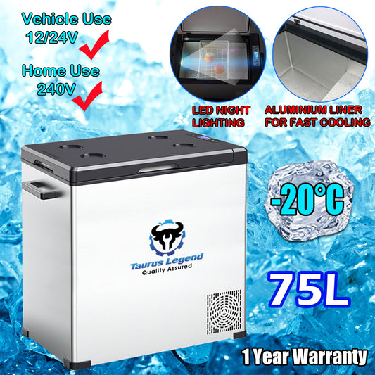 75L Portable Camping Fridge Freezer for Car SUV Truck Caravan Boat Home