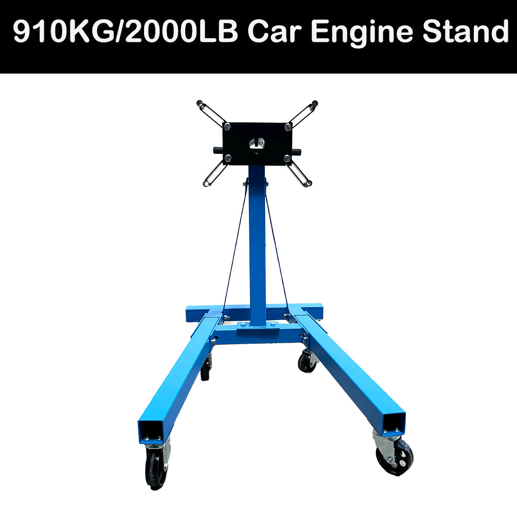 2000LB Folding Engine Stand 910kg Heavy Duty Workshop Industrial Car Crane Hoist