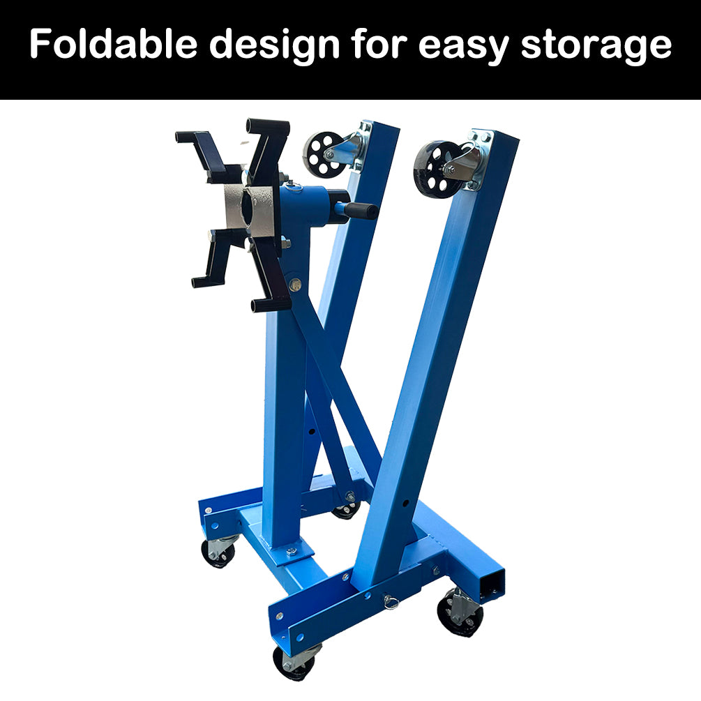 2000LB Folding Engine Stand 910kg Heavy Duty Workshop Industrial Car Crane Hoist