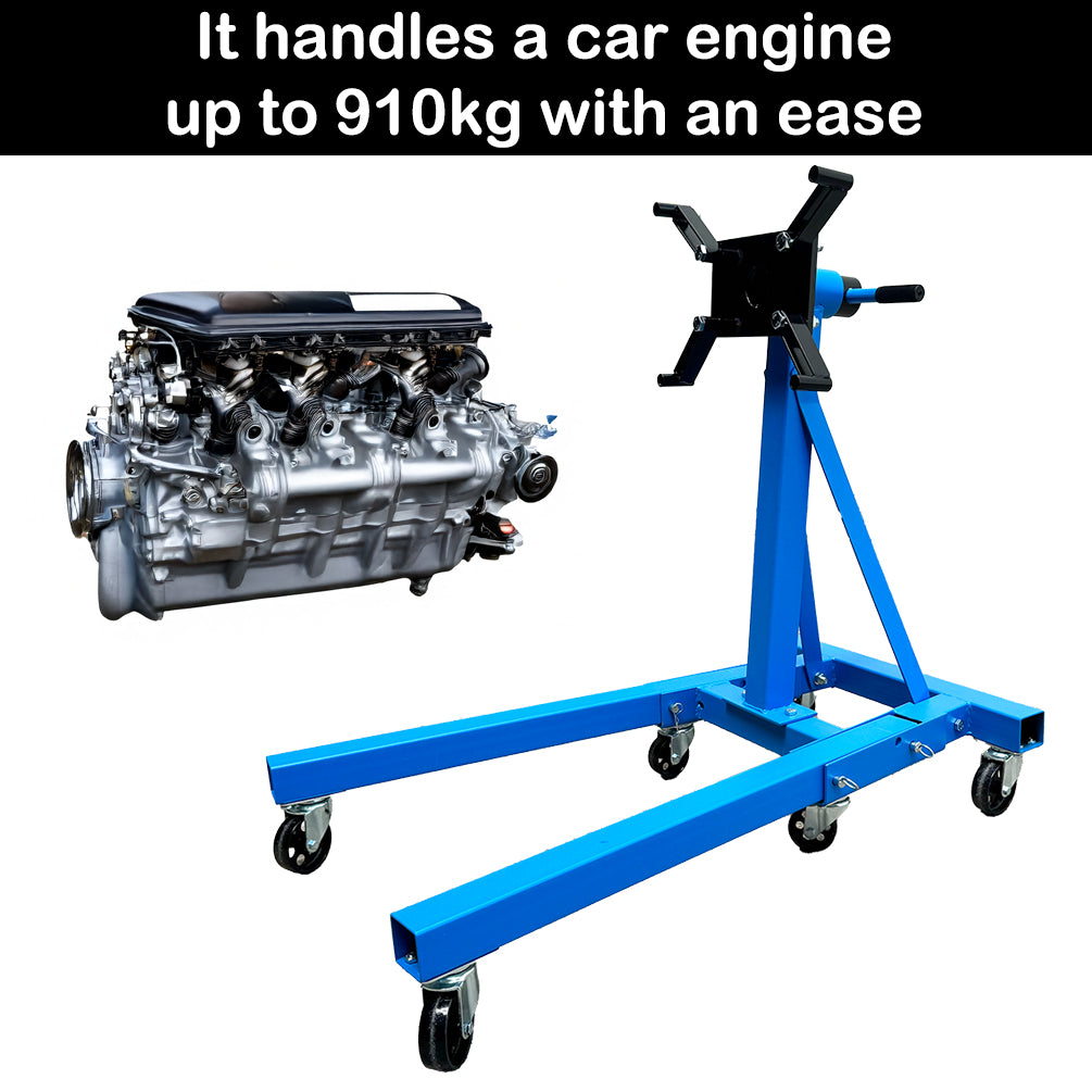 2000LB Folding Engine Stand 910kg Heavy Duty Workshop Industrial Car Crane Hoist