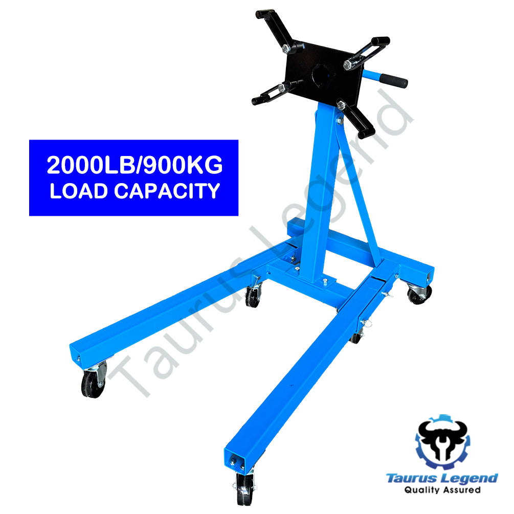 2000LB Folding Engine Stand 910kg Heavy Duty Workshop Industrial Car Crane Hoist