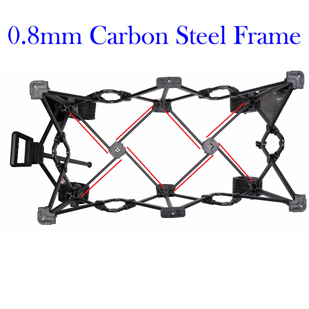 Collapsible Camping Wagon Outdoor Cart 200L Storage Trolley Off Road Wheel Black