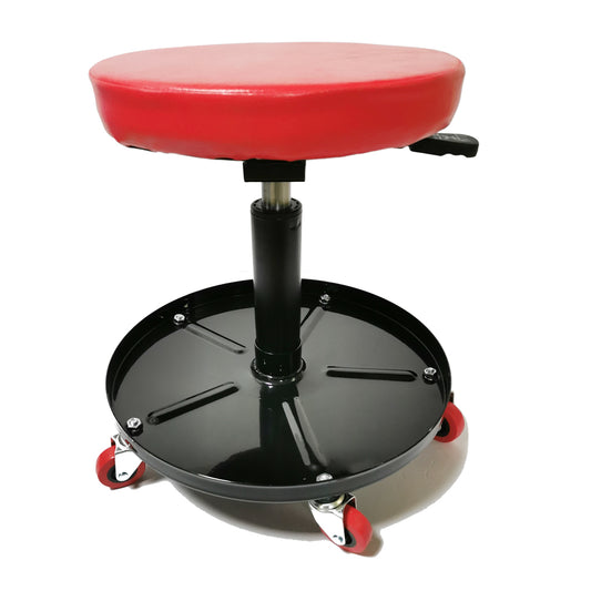 Pneumatic Roller Seat Mechanic Rolling Stool With Tool Tray 150kg Capacity