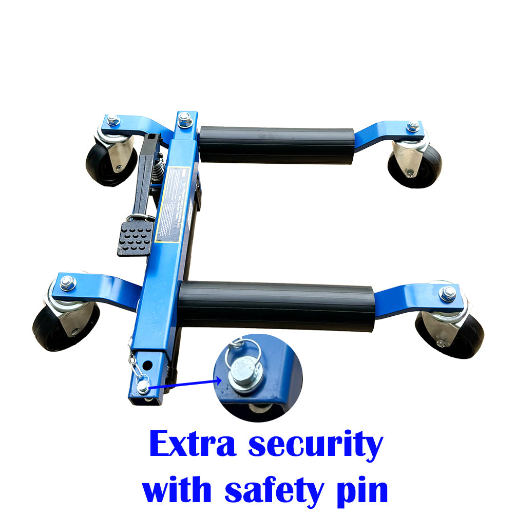 4x 12" Hydraulic Car SUV Wheel Dolly Go Jacks Vehicle Positioning Transport Jack
