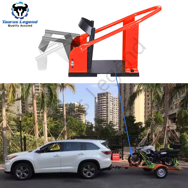 17"-21" Adjustable 680kg Motorcycle Front Wheel Chock Motorbike Trailer Stand