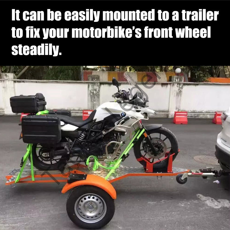 17"-21" Adjustable 680kg Motorcycle Front Wheel Chock Motorbike Trailer Stand
