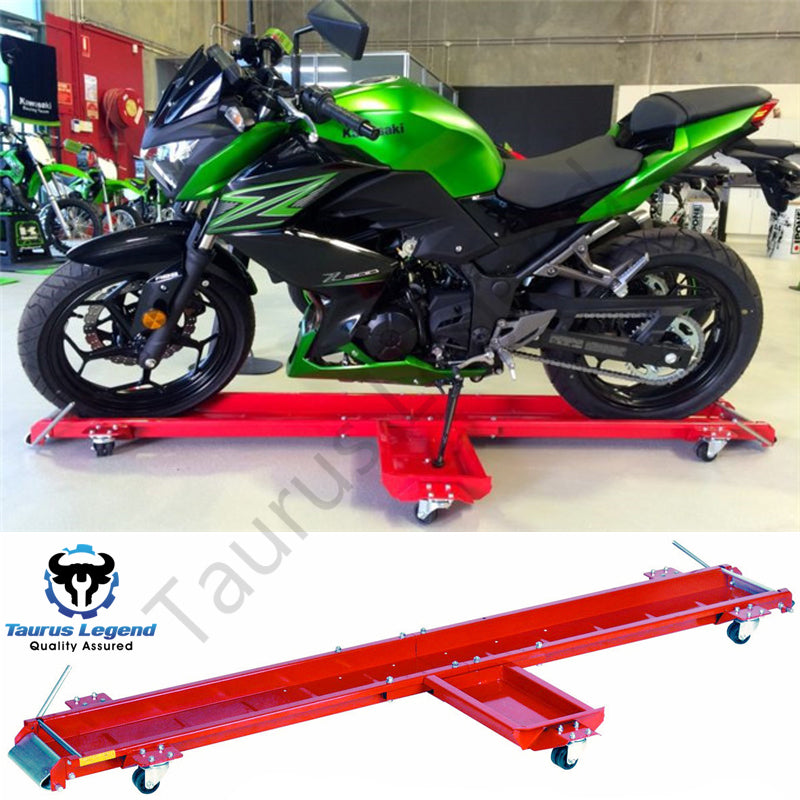567kg Heavy Motorcycle Motorbike Dolly Mover Loader Parking Stand-Red