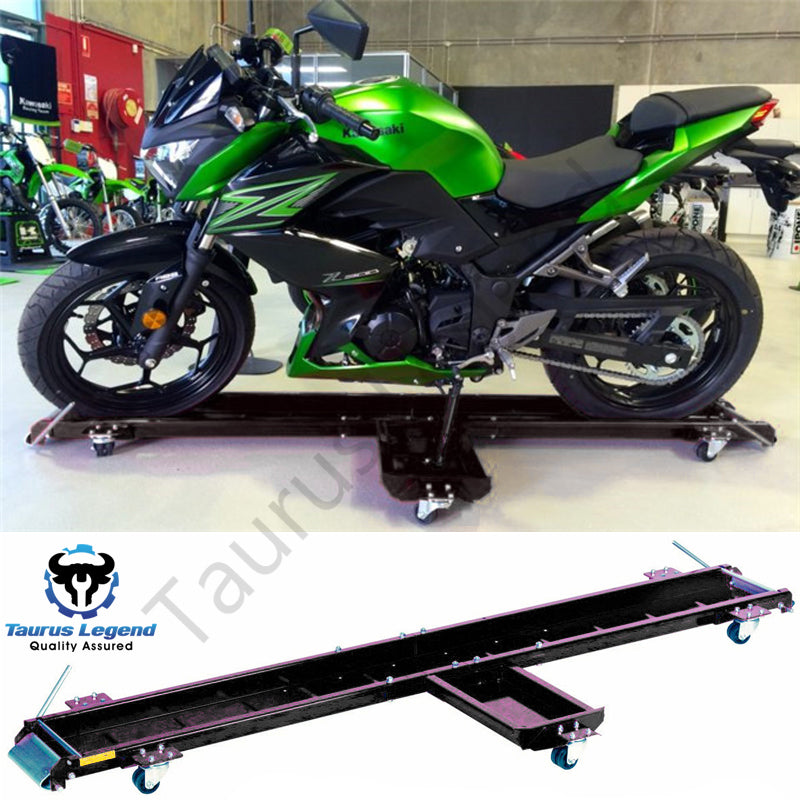 567kg Heavy Motorcycle Motorbike Dolly Mover Loader Parking Stand Wheel Chock-BK