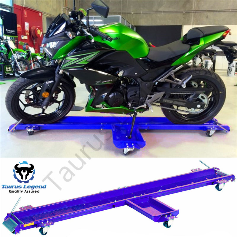 567kg Heavy Motorcycle Motorbike Dolly Mover Loader Parking Stand-Blue