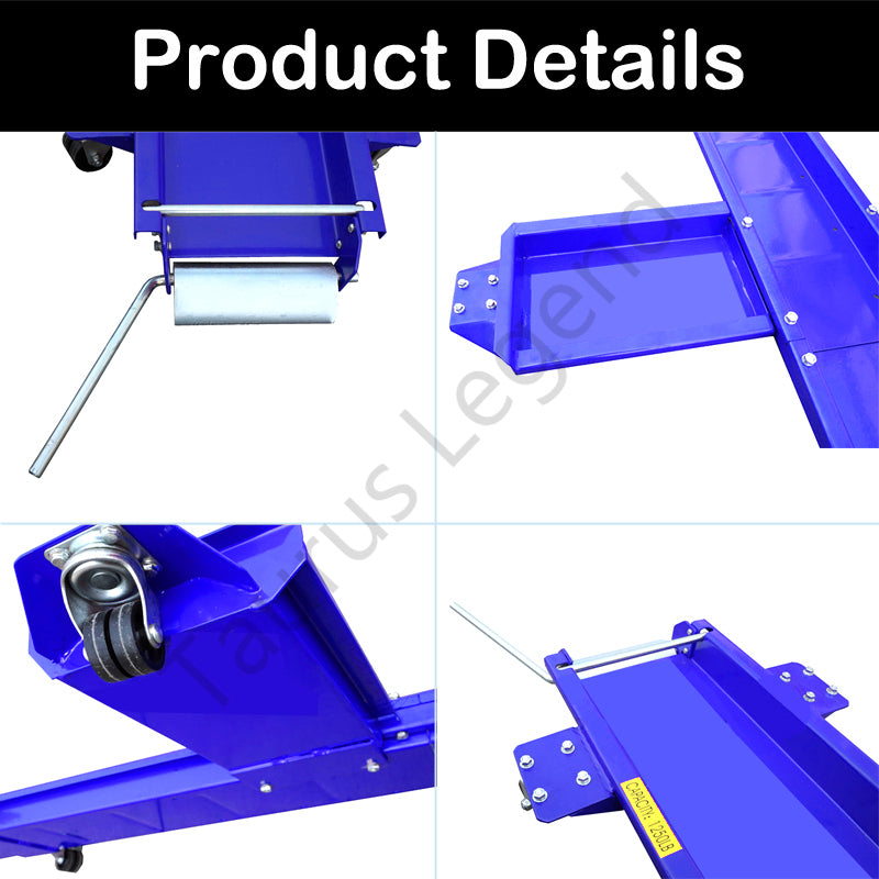 567kg Heavy Motorcycle Motorbike Dolly Mover Loader Parking Stand-Blue