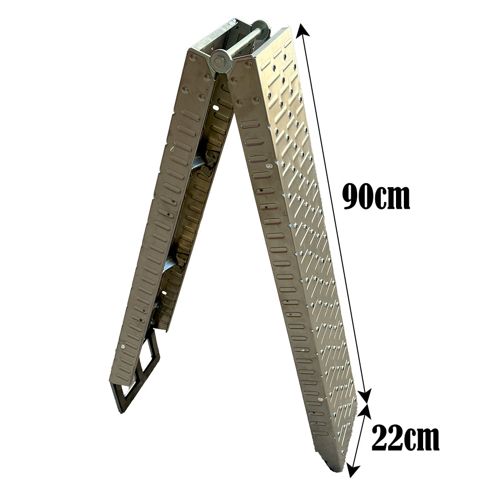 300kg Stainless Steel Dirt Bike Loading Ramp with Safety Strap for Ute Truck Van
