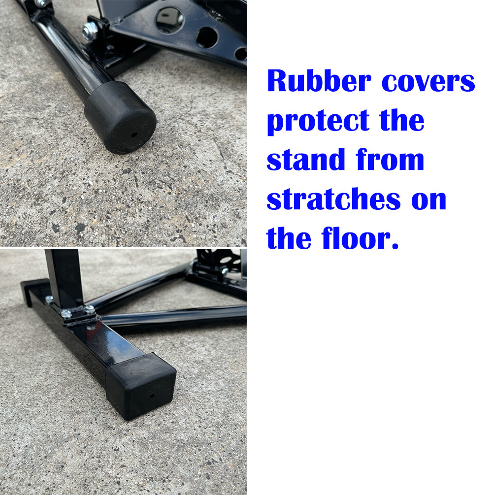 Heavy Duty Adjustable Motorcycle Front Wheel Chock Motorbike Trailer Stand
