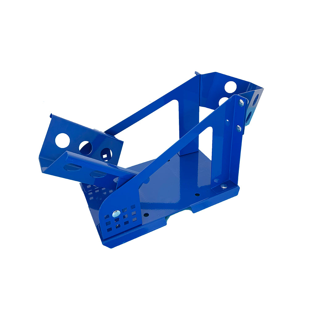 17"-21" Motorcycle Front Wheel Chock Trailer Stand 12 Holes Adjustable Blue