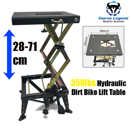 Light Motorbike Dirt Bike Lift 350lbs Hydraulic Scissor Jack Hoist Black