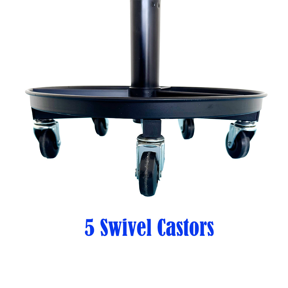 150kg Pneumatic Roller Seat Mechanic Rolling Stool with Round Tool Tray