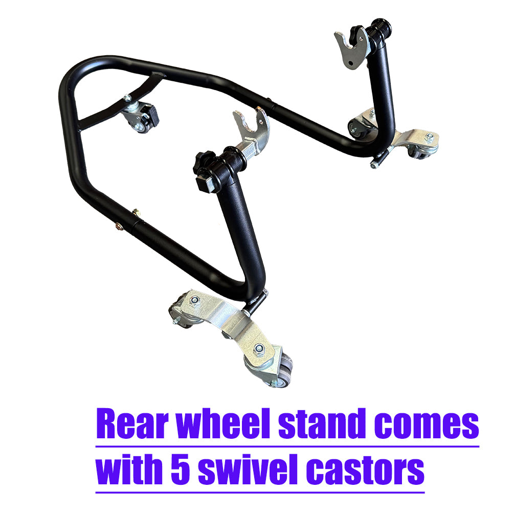 340kg Motorcycle Support Stand Transport Dolly Set