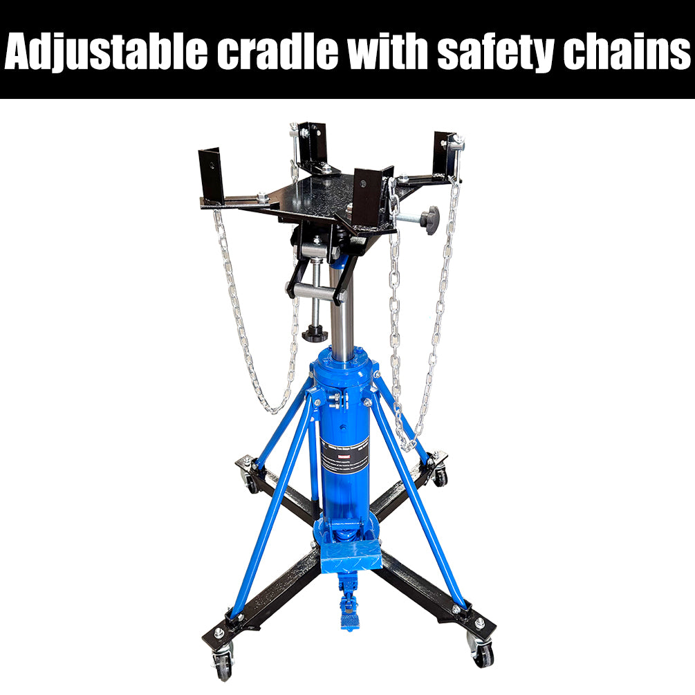 1000kg Heavy Duty Dual Stage Gearbox High Lift Transmission Jack with Foot Pedal