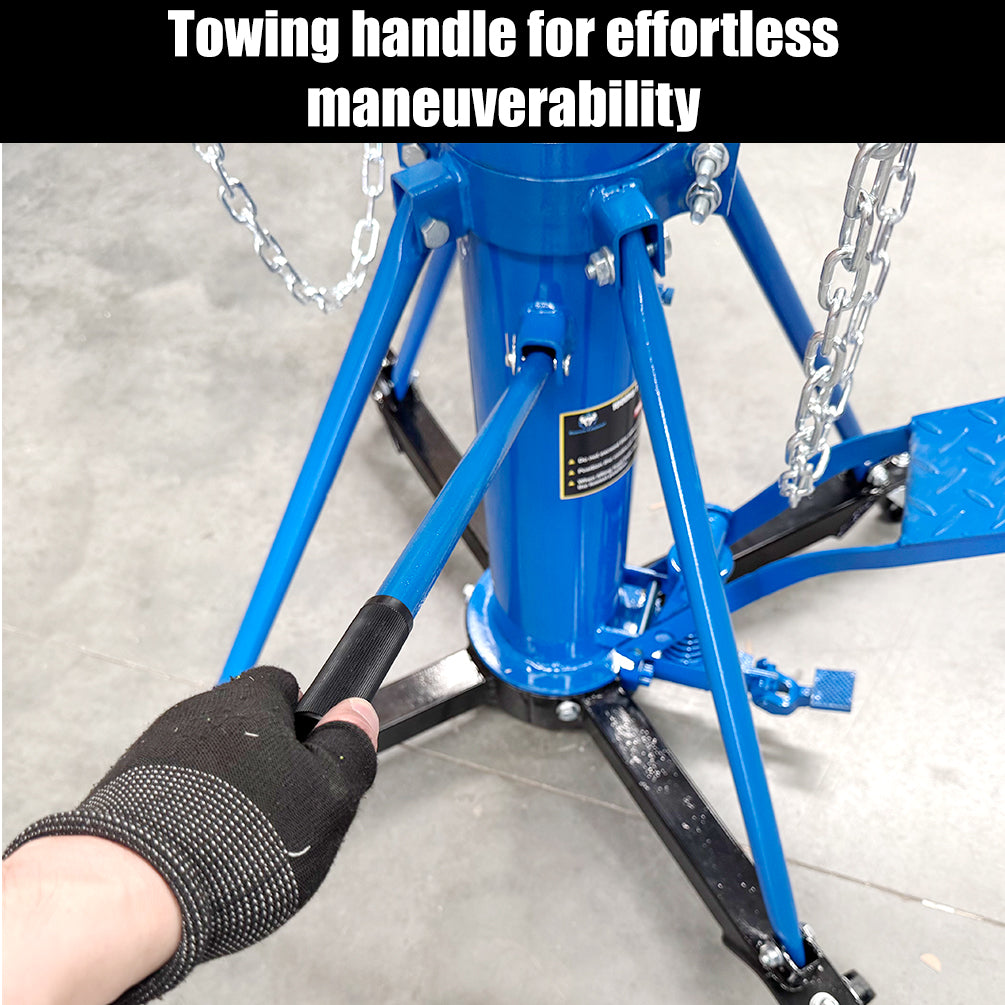 1000kg Heavy Duty Dual Stage Gearbox High Lift Transmission Jack with Foot Pedal