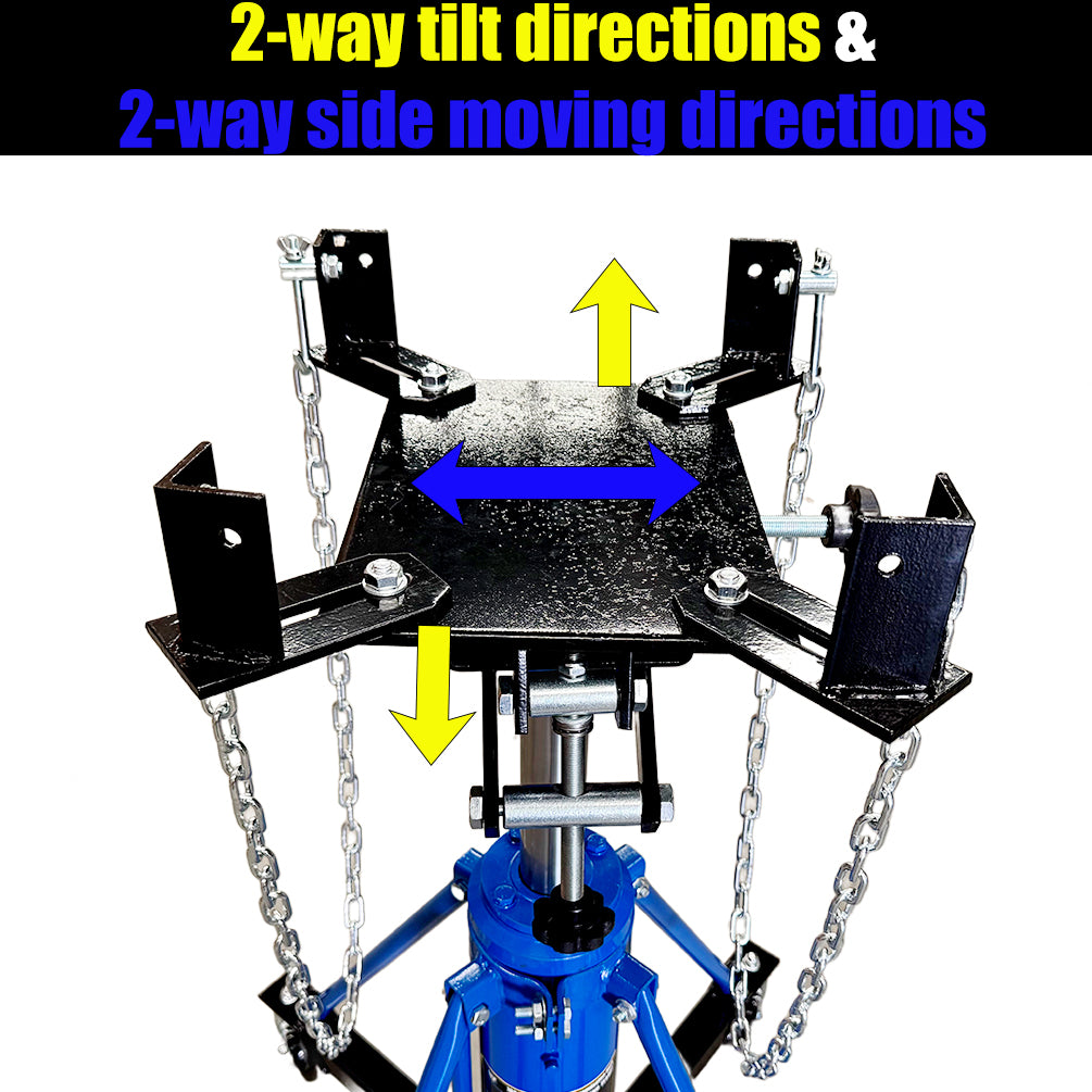 1000kg Heavy Duty Dual Stage Gearbox High Lift Transmission Jack with Foot Pedal