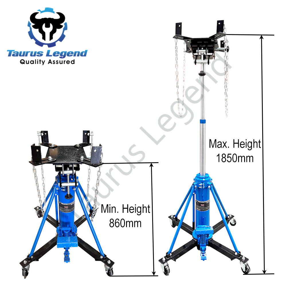 1000kg Heavy Duty Dual Stage Gearbox High Lift Transmission Jack with Foot Pedal
