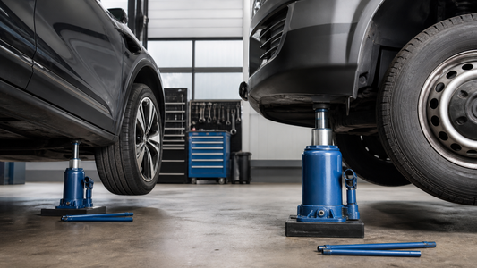 Bottle jacks compared for passenger and commercial vehicles