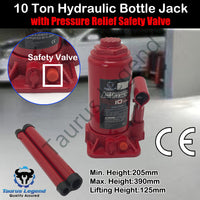 4x 10 Ton GS Hydraulic Bottle Jack w/Safety Valve Car Van Truck Caravan 4WD Lift