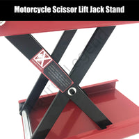 500kg Motorcycle Scissor Jack 9-37cm ATV Motorbike Lift Antiskip Platform Bench