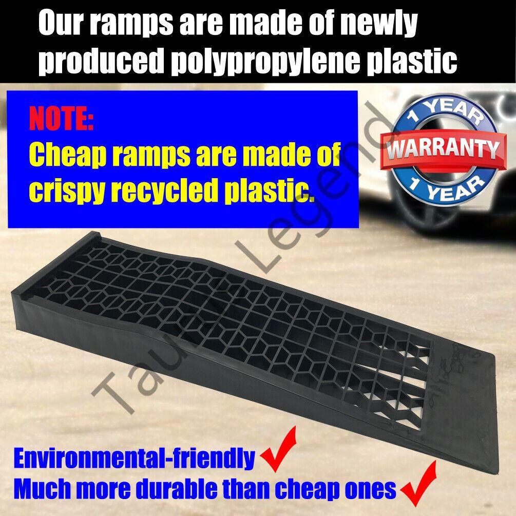 3000kg Super Low Profile NEW Car Ramps 7cm Rise Antiskid Service Ramp (1 Pair)