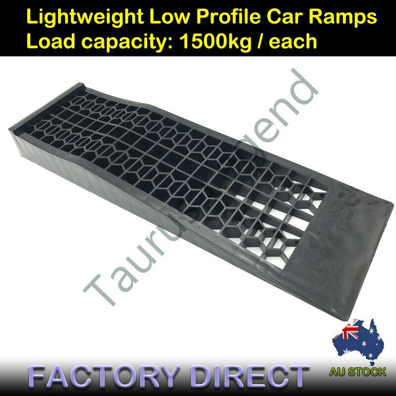 3000kg Super Low Profile NEW Car Ramps 7cm Rise Antiskid Service Ramp (1 Pair)