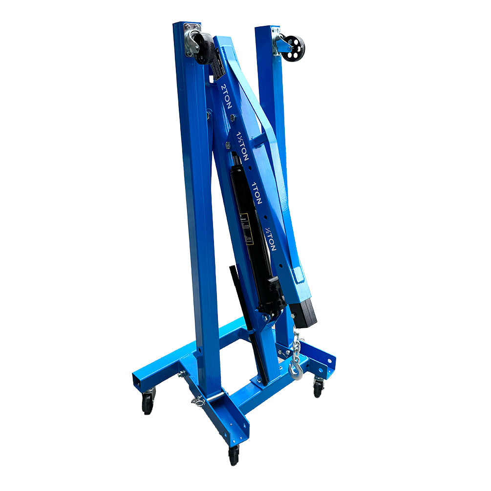 Taurus Legend 2 Ton Engine Crane 2000kg Blue Folding Hoist Heavy Duty