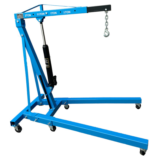 Taurus Legend 2 Ton Engine Crane 2000kg Blue Folding Hoist Heavy Duty