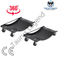4PC Car Wheel Dolly Vehicle Positioning Jack Transport Trolley Mover 1820kg Load