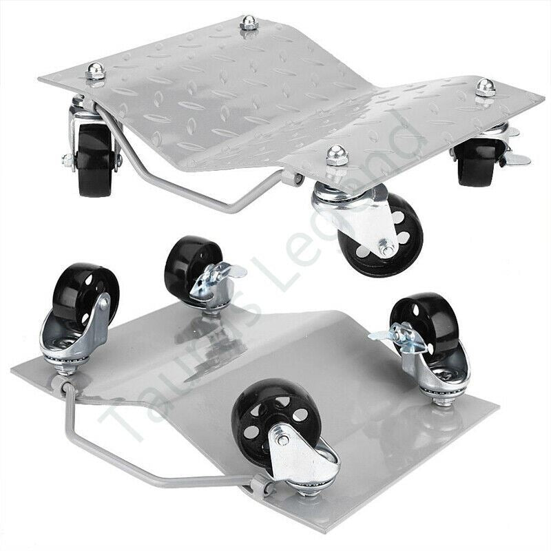 4PC Car Wheel Dolly Vehicle Positioning Jack Transport Trolley Set 2720kg Load