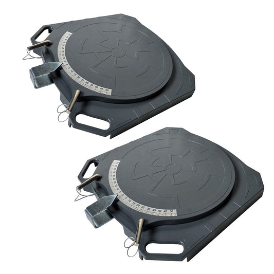 2PC Aluminum Wheel Alignment Turntable Pair 360° Rotating Turn Plate