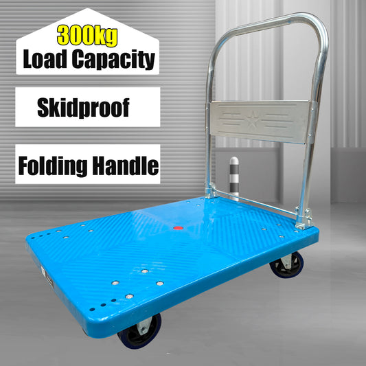 300kg Foldable Platform Trolley Hand Truck Ball Bearing Soft Rubber Castors