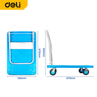 300kg Foldable Platform Trolley Hand Truck Ball Bearing Soft Rubber Castors