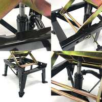 Light Motorbike Dirt Bike Lift 350lbs Hydraulic Scissor Jack Hoist Black